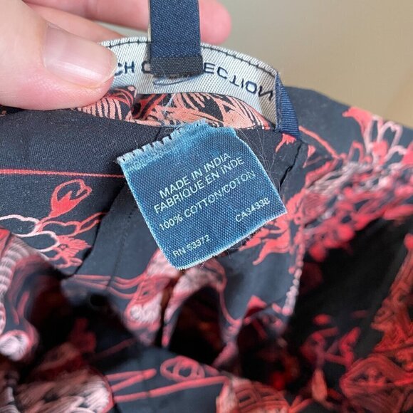 French Connection Sz 4 Pleated Floral High Waist Flare A-Line Skirt Boho - Picture 6 of 6